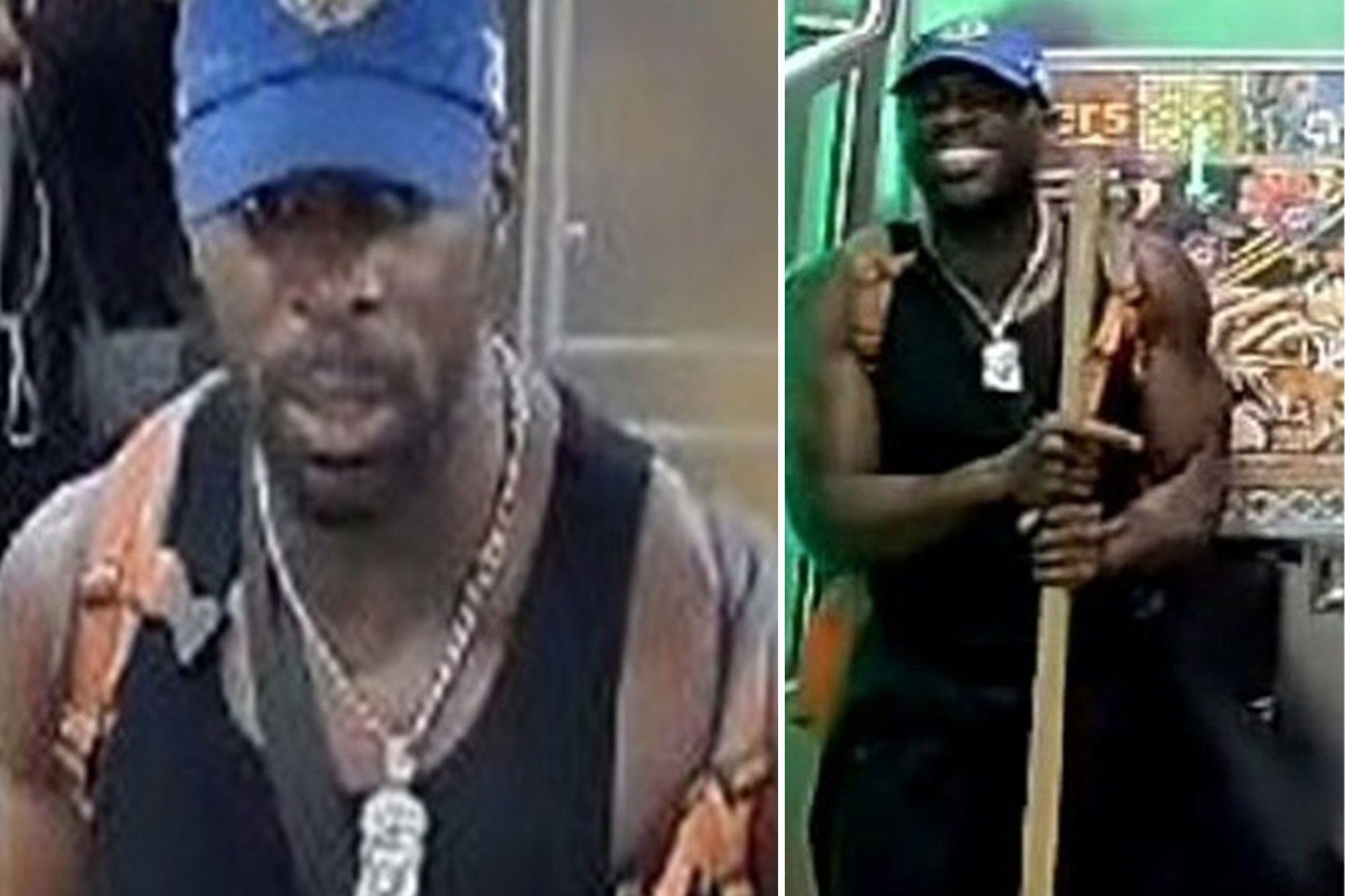 Smiling nut whacks straphanger with gardening tool on NYC subway