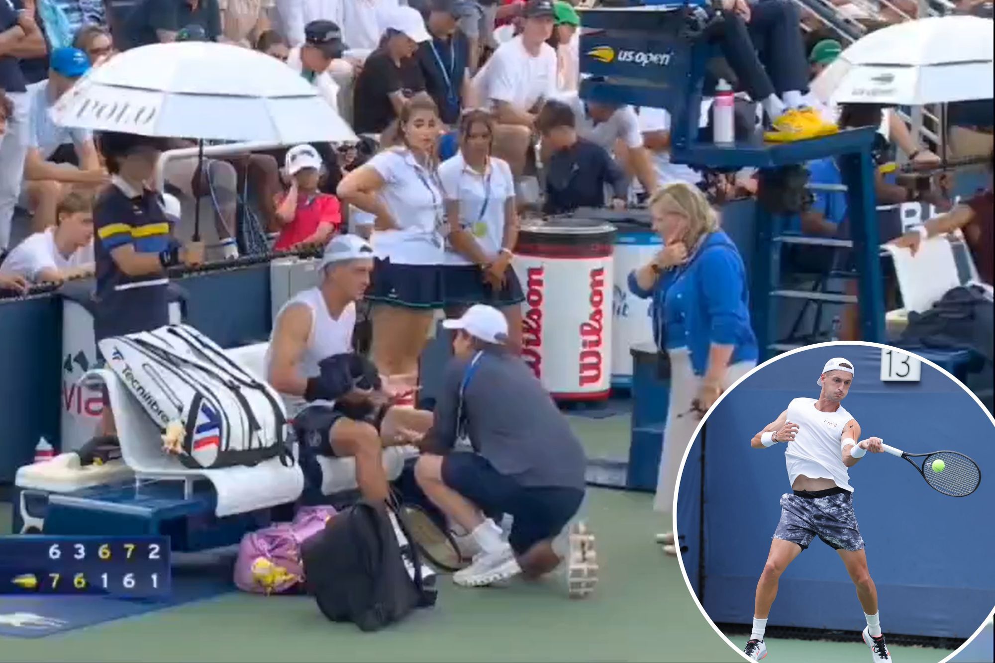 Térence Atmane feuds with trainer after being denied treatment in heated US Open scene