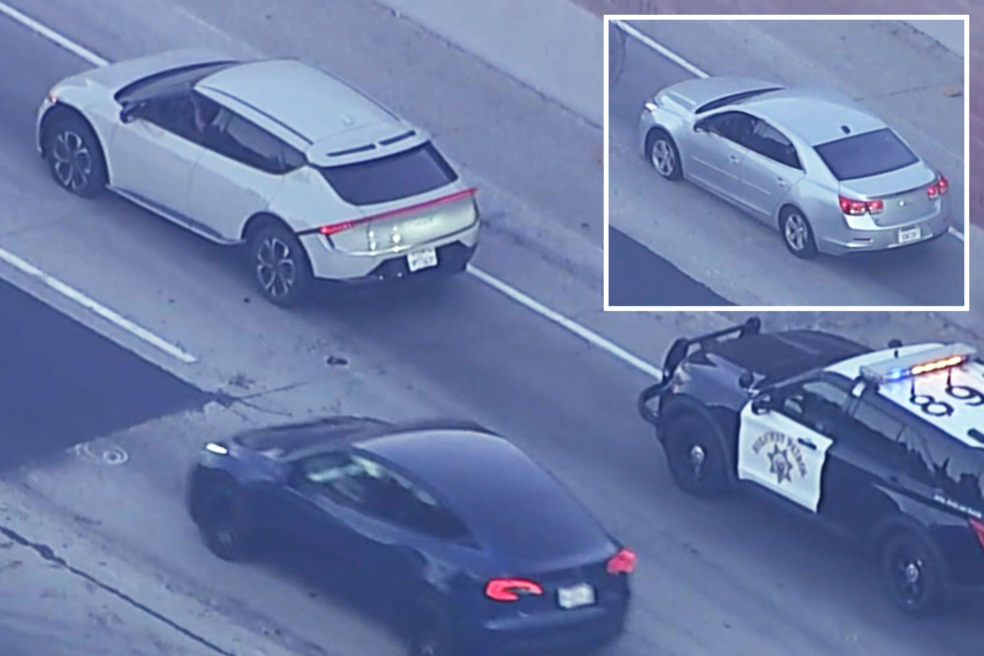 Rush hour chaos on major Los Angeles freeway as multiple cars suddenly disabled