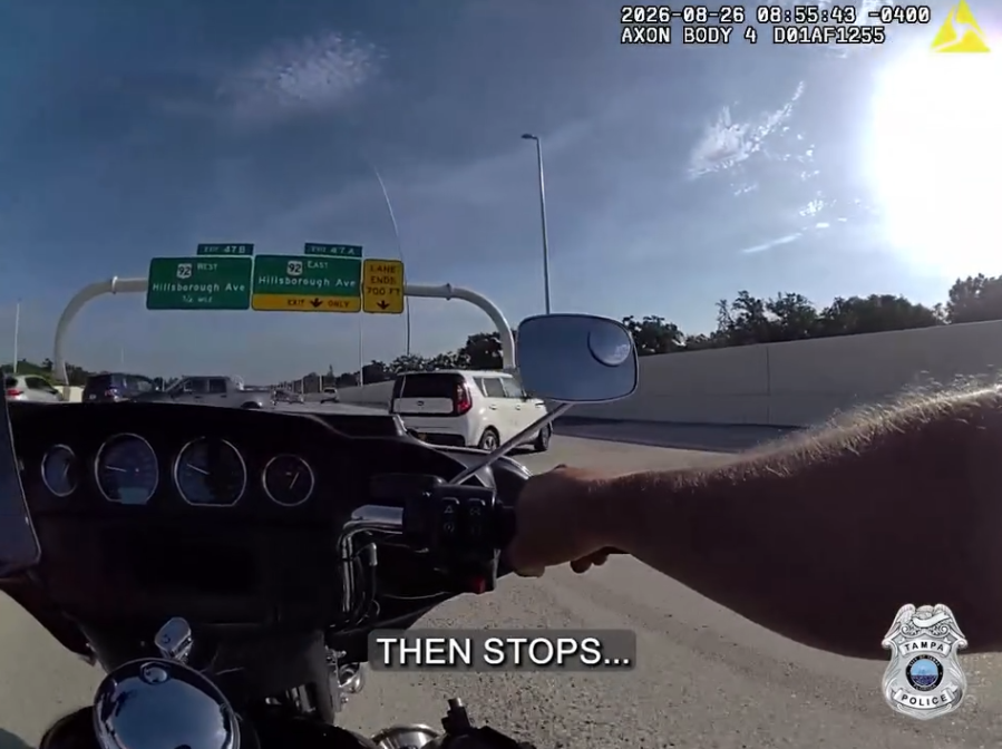 Video shows teen driver crashing into traffic on I-275, fleeing from Tampa police