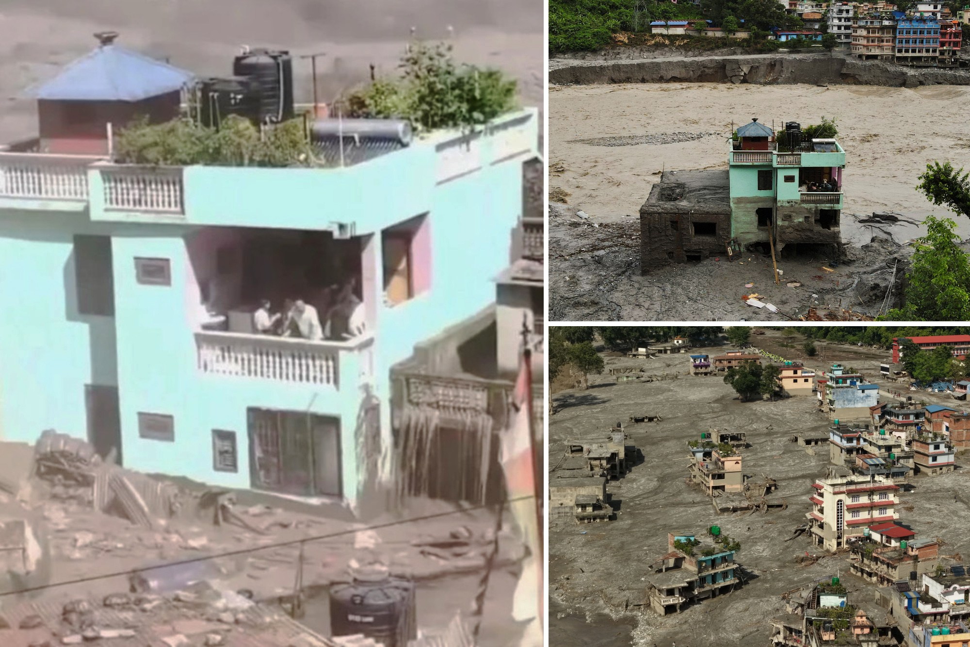Nepal ‘miracle house’ stays standing as raging floodwaters destroy everything around it