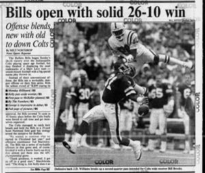 The Bills Rewind: In 1990, a no-huddle offense powered a 26-10 win over the Colts