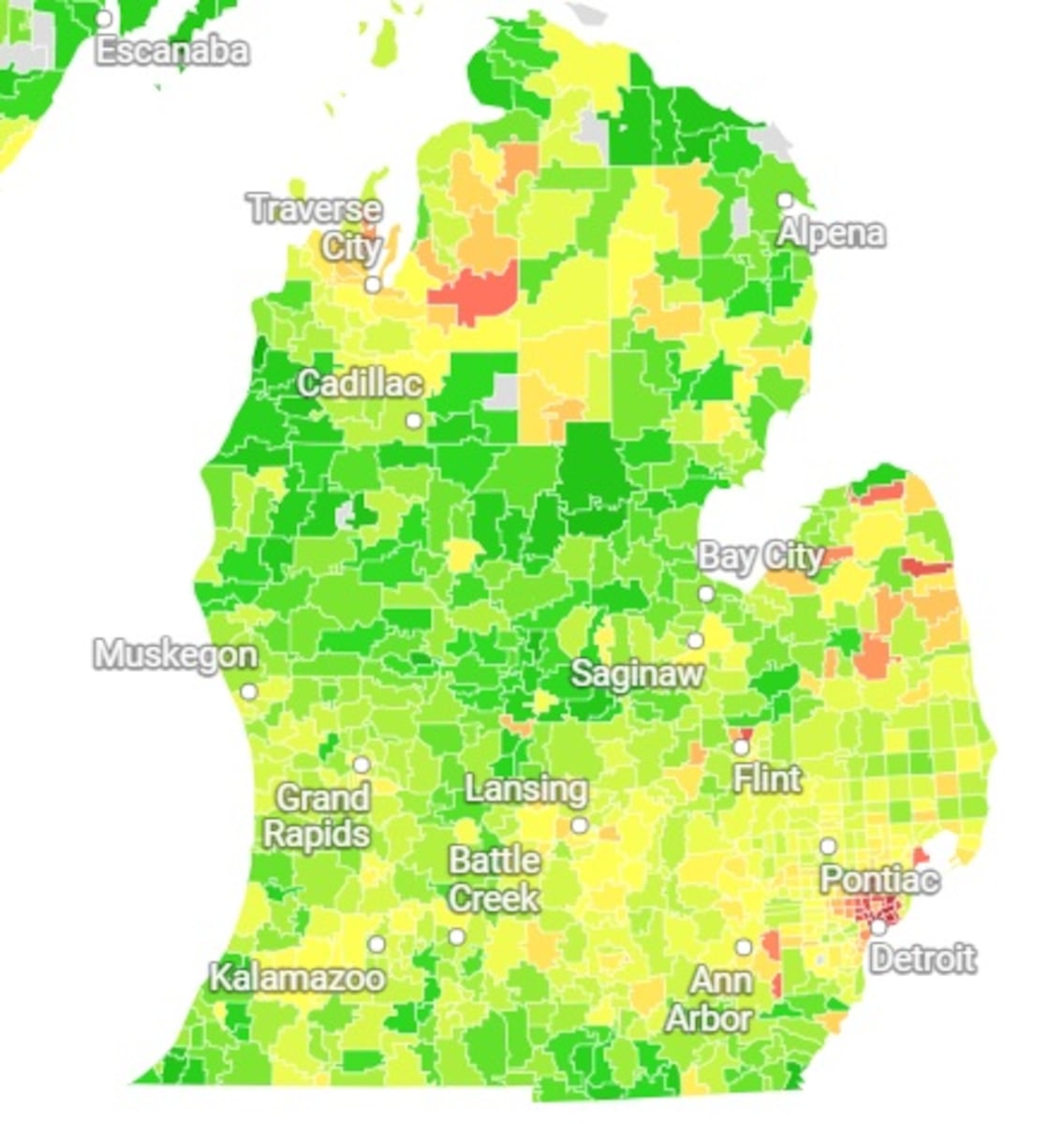 See how typical home values changed in every Michigan ZIP code over the past year