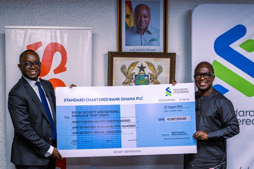 Standard Chartered Bank pays GH¢97.8m dividend to SSNIT
