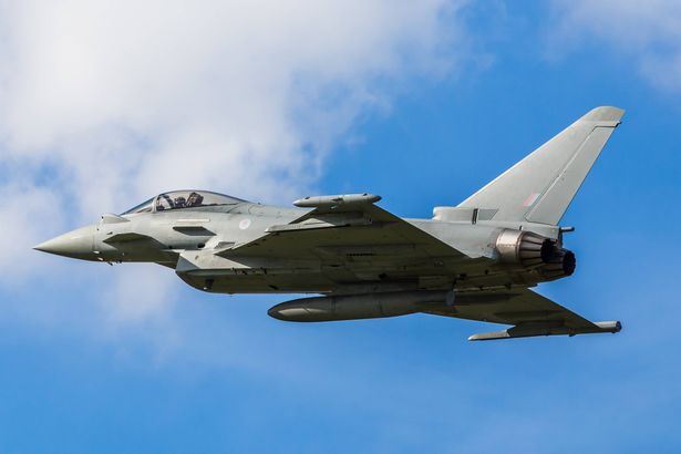 RAF Typhoon declares mid-air emergency above Scotland before circling over the sea