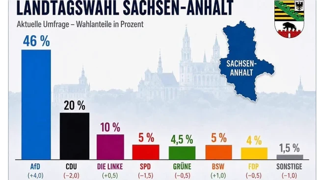 Wahl in Sachsen-Anhalt: Gefälschte Umfrage dichtet AfD 46 Prozent an – aber scheitert handwerklich