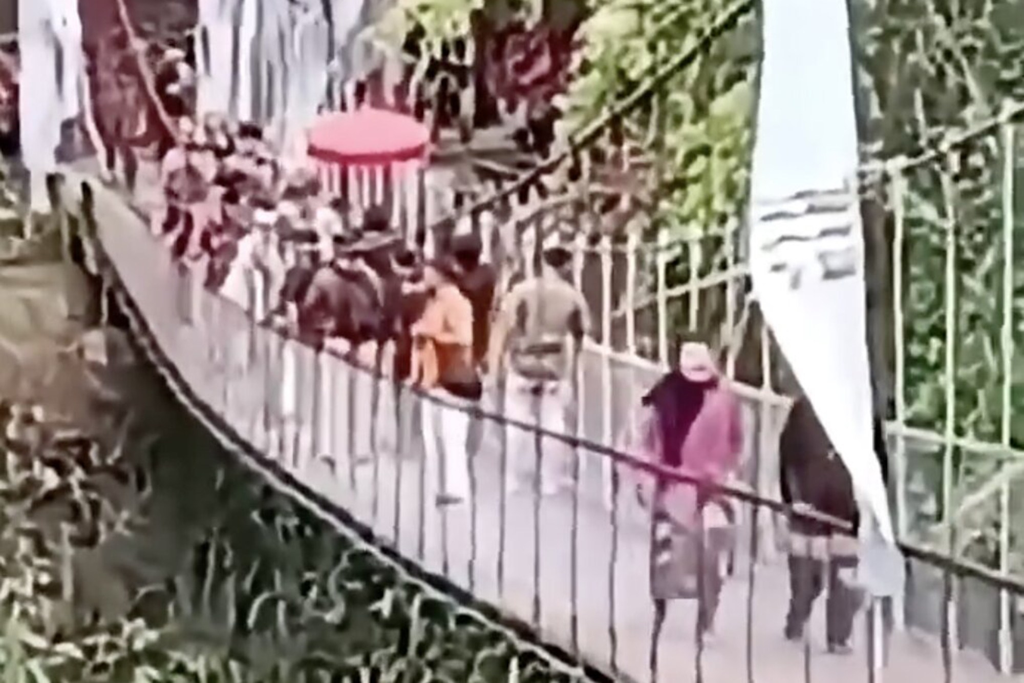 New suspension bridge collapses as excitement turns to terror at ribbon-cutting ceremony