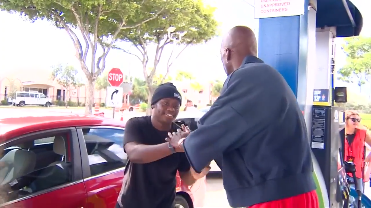 ‘Beautiful gesture’: DraftKings, former Dolphin Chad ‘Ochocinco’ Johnson team up to give away free gas in North Miami-Dade