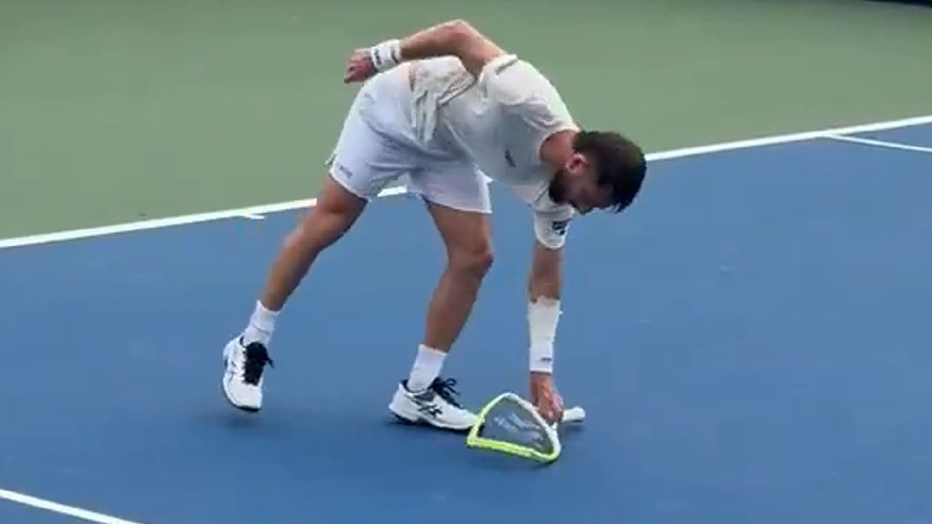 Tennis bad boy smashed racket at US Open in furious on-court outburst before quitting match early in bizarre scenes