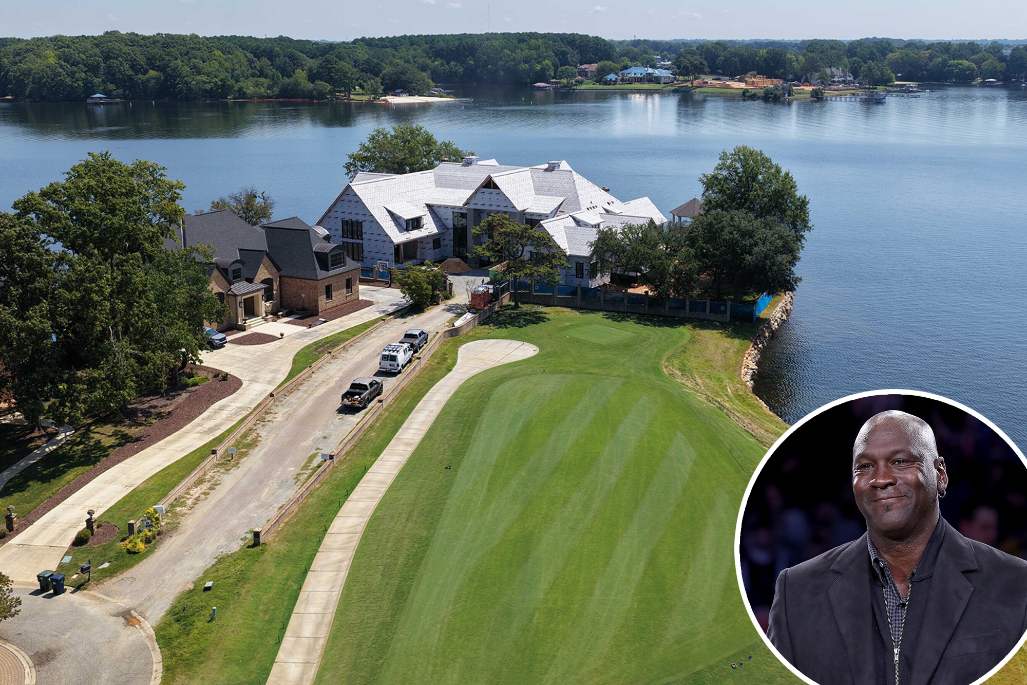 New images reveal Michael Jordan’s North Carolina lakefront mansion — now nearing completion