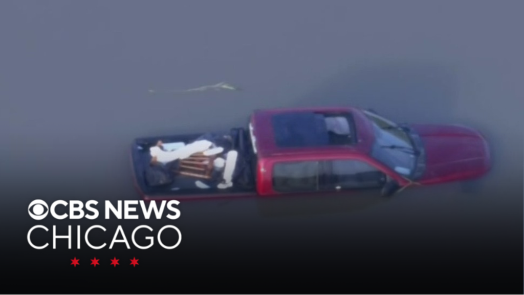 2 people, dog rescued after truck crashes into Deerfield pond