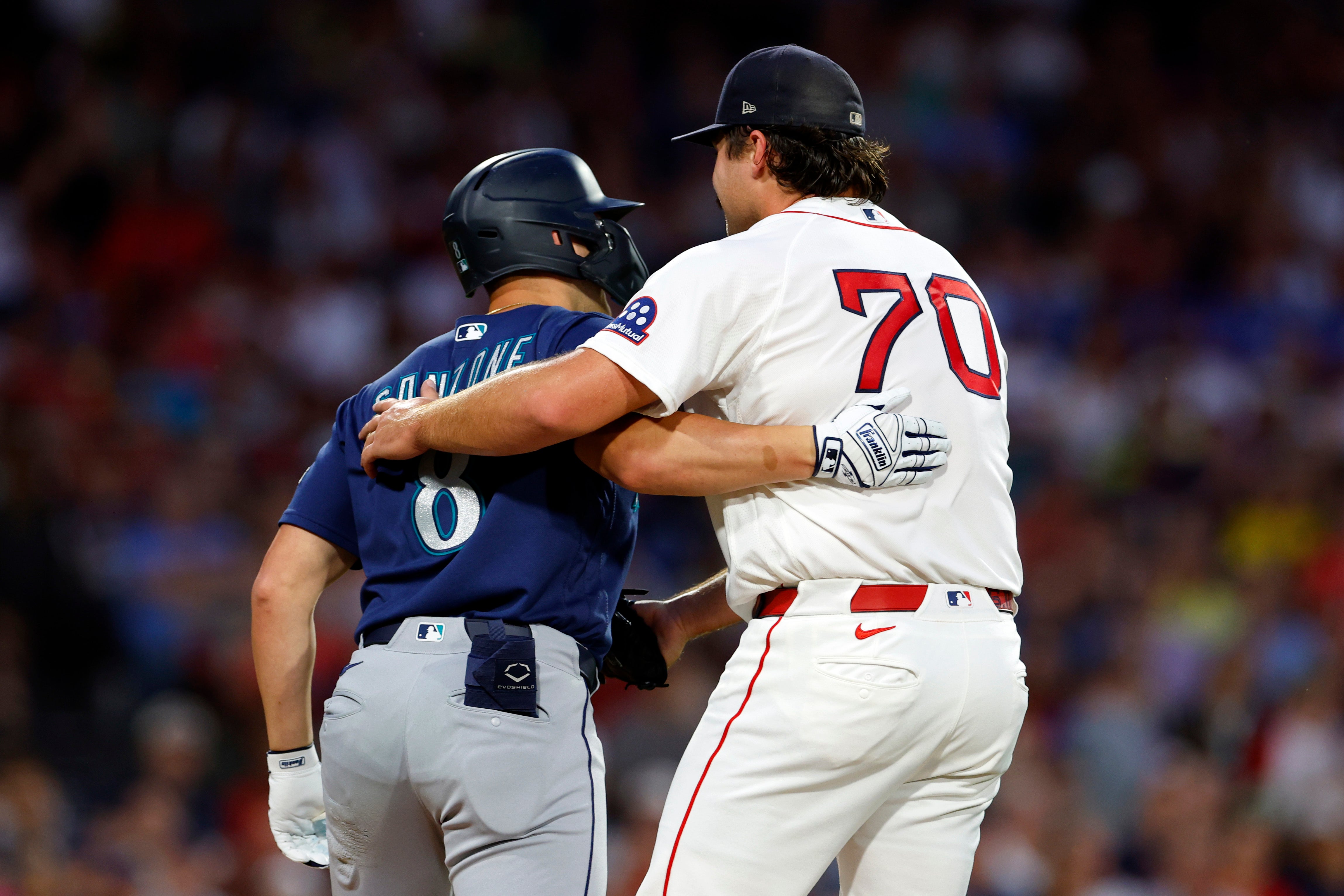 Red Sox’ Payton Tolle explains history of giving out hugs to opponents