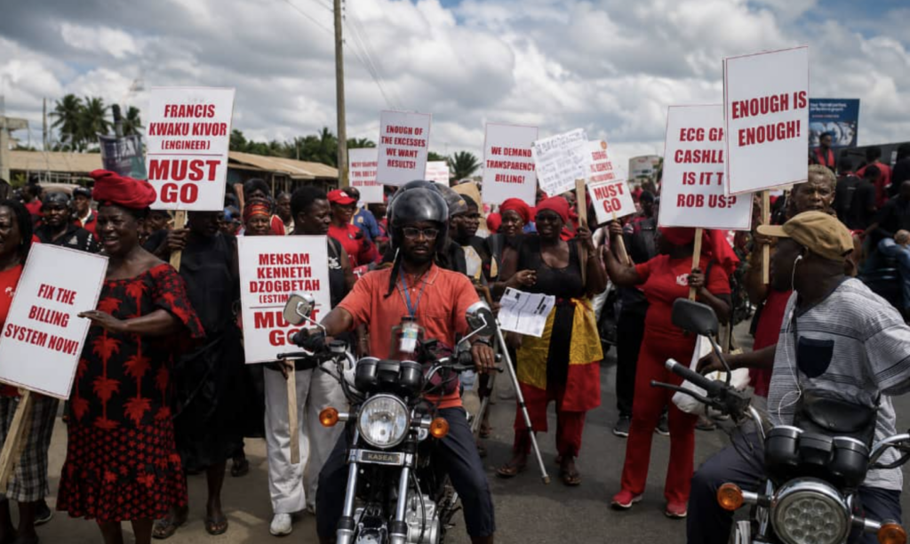 ECG customers in Ketu South protest alleged overbilling, demand accurate bills