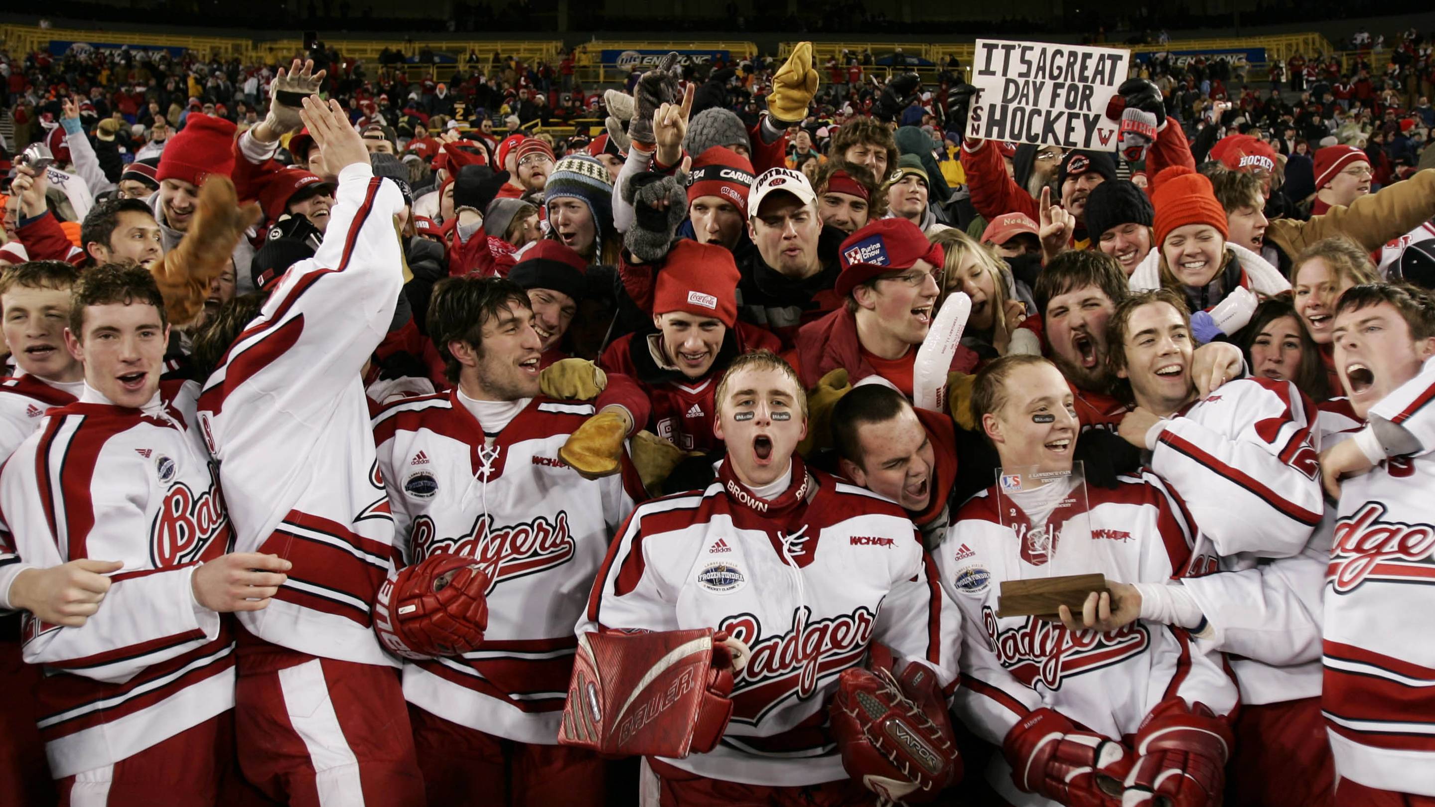 Could Lambeau Field Outdoor Hockey Doubleheader Feature Pair of No. 1 vs. No. 2 Games? Puck Drop
