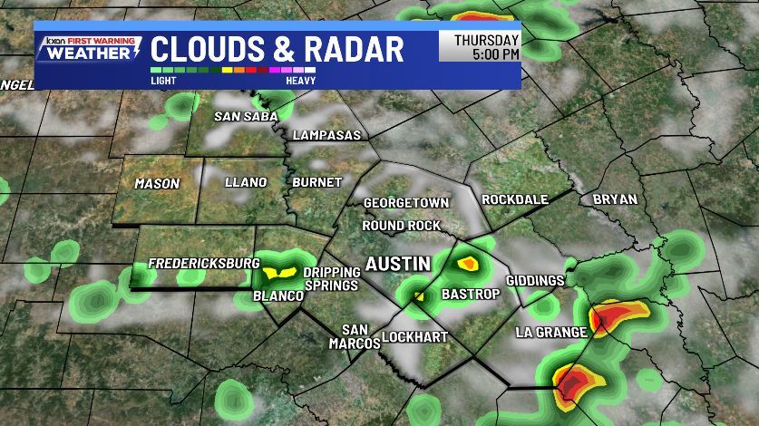 Tropical downpours possible today and Friday