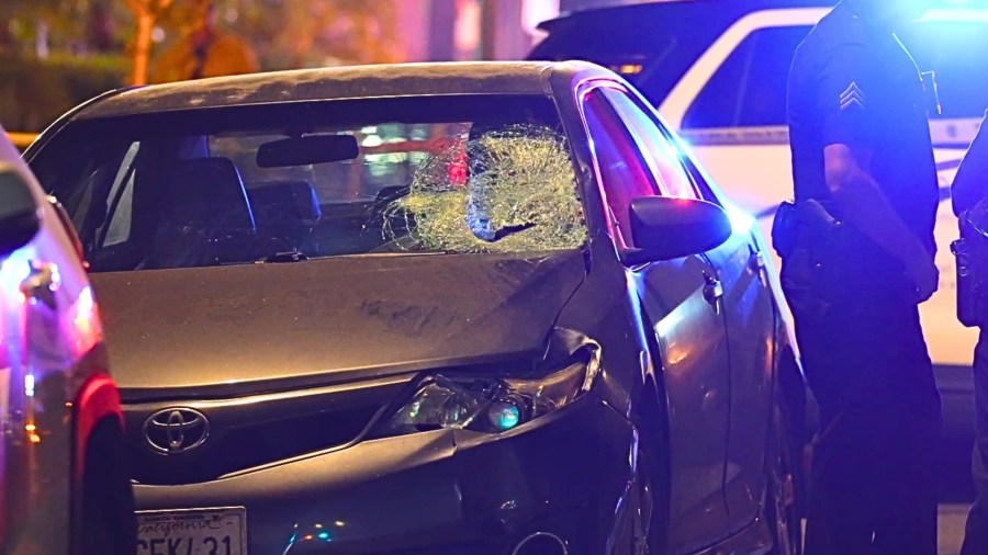 Car with shattered windshield found at scene of fatal pedestrian crash in Los Angeles