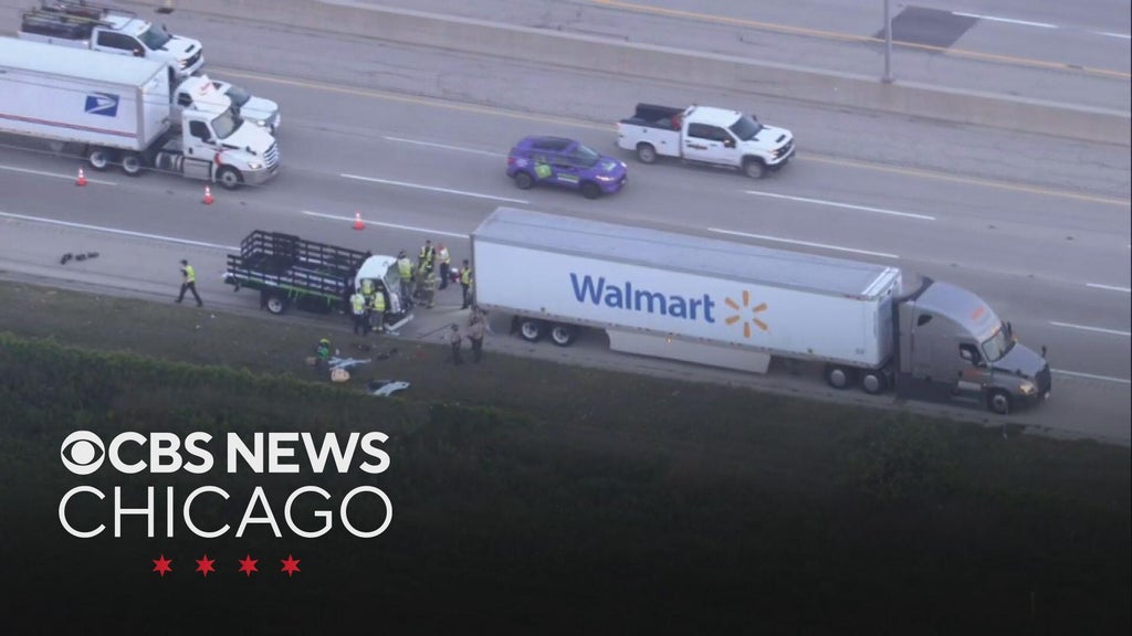 1 injured in crash involving truck, semi on I-90