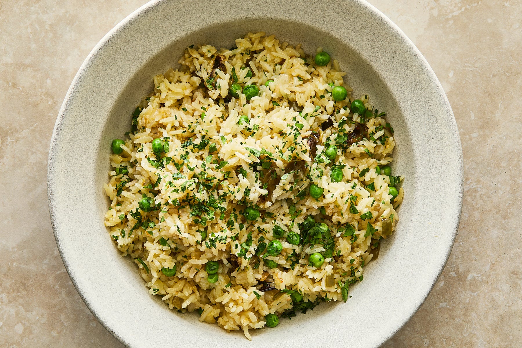 Roasted tomatillo rice