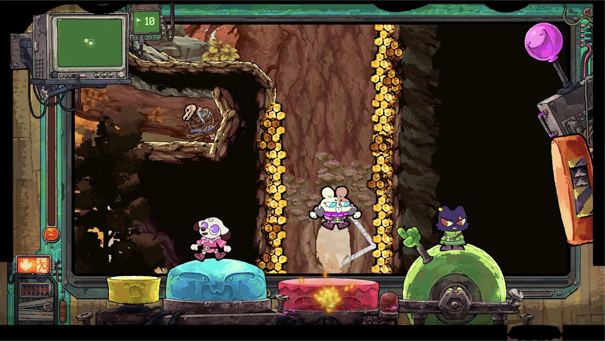 Bye Bye Bonnie Puts All Four Players Inside One Rolling Skull to Aim It