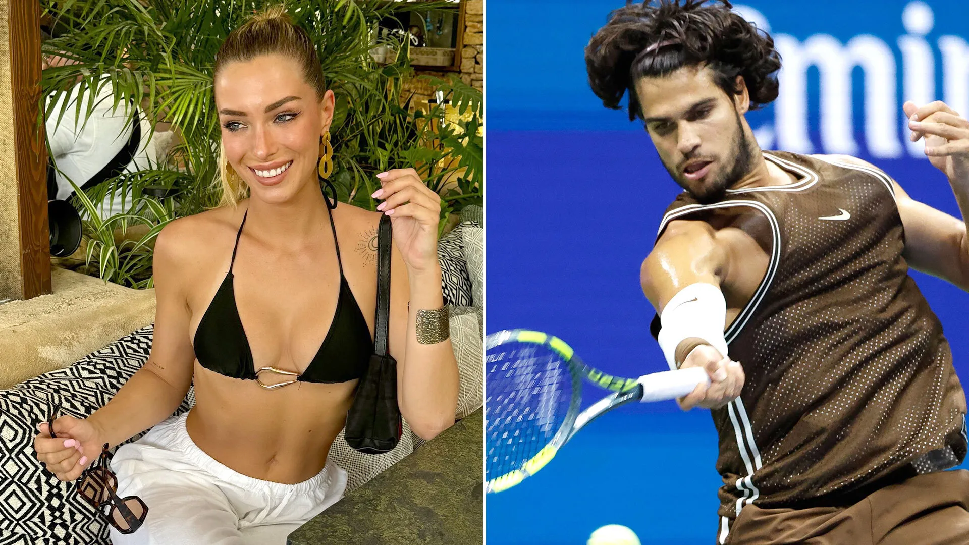 Carlos Alcaraz’s rumoured girlfriend sizzles in bikini for beach photoshoot as tennis star wins US Open 2nd round match