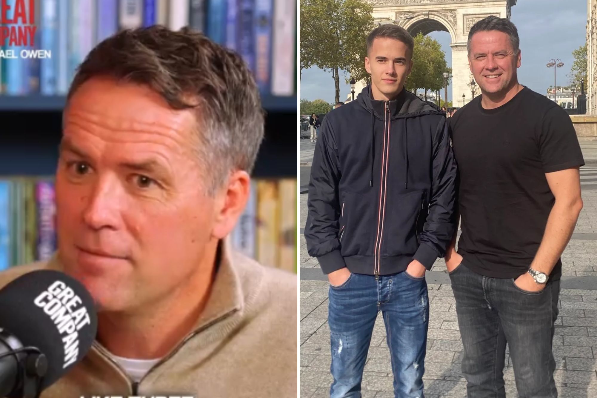 Emotional Michael Owen reveals son’s eye condition has left him so blind he has to ‘cut his food for him’