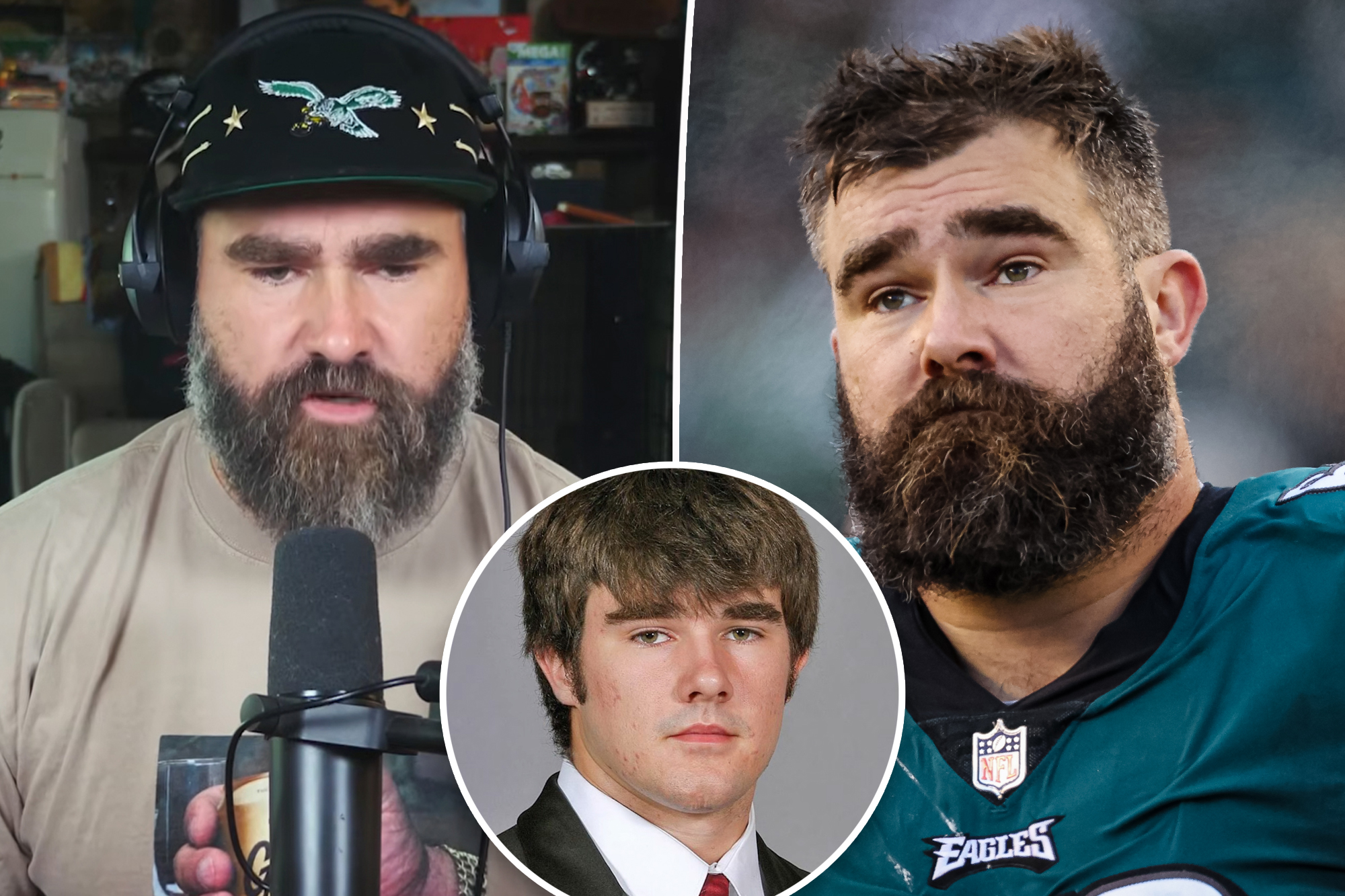 Jason Kelce looks unrecognizable in throwback photos without his signature scruffy beard