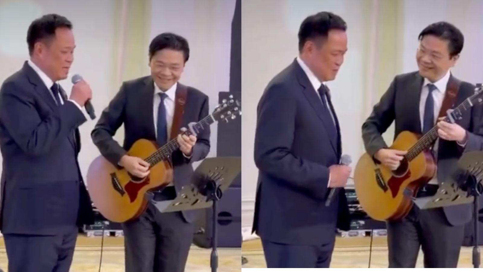 ‘Who would’ve thought’: Thai PM Anutin sings The Beatles, Singapore’s Wong plays guitar