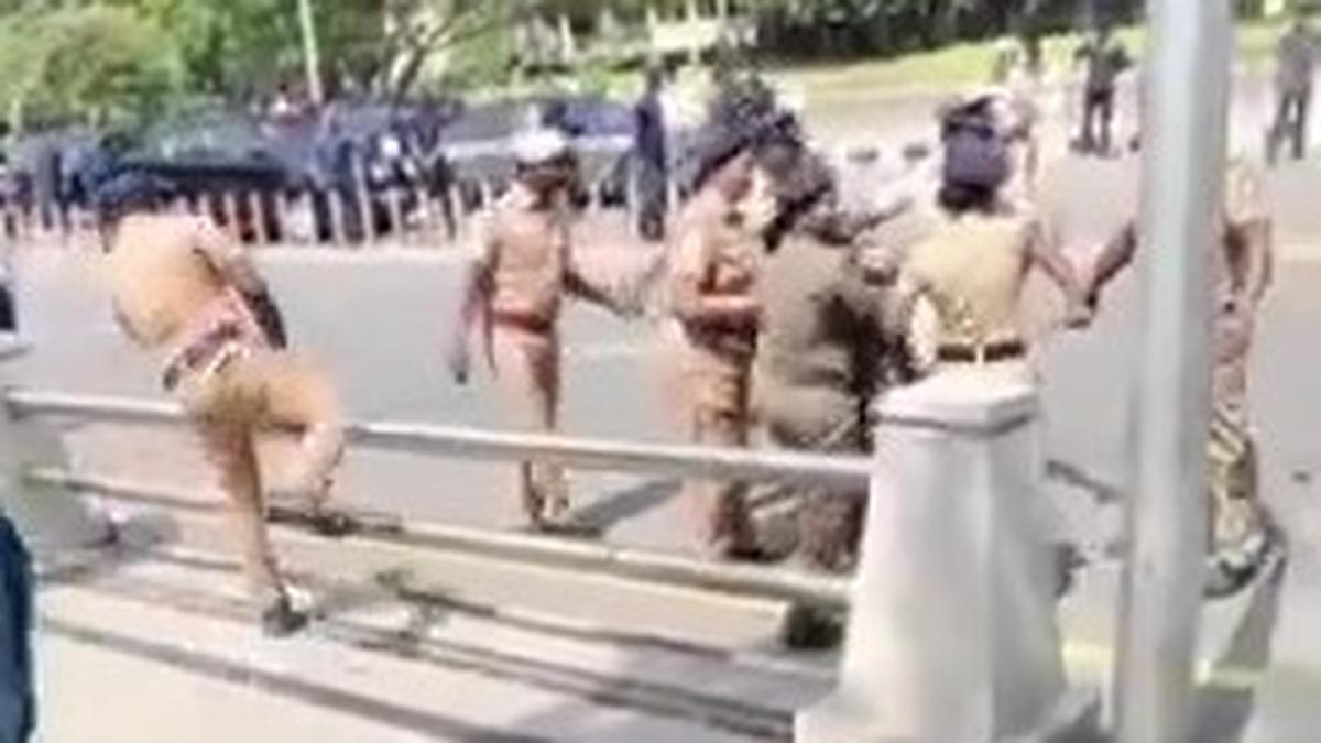 Tamil Nadu CM Vijay’s convoy security breach: kin of custodial death victim Akash Delison try to block vehicle