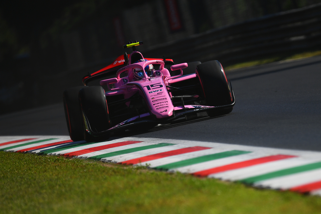 Dunne tops Monza F2 practice as Herta crashes out