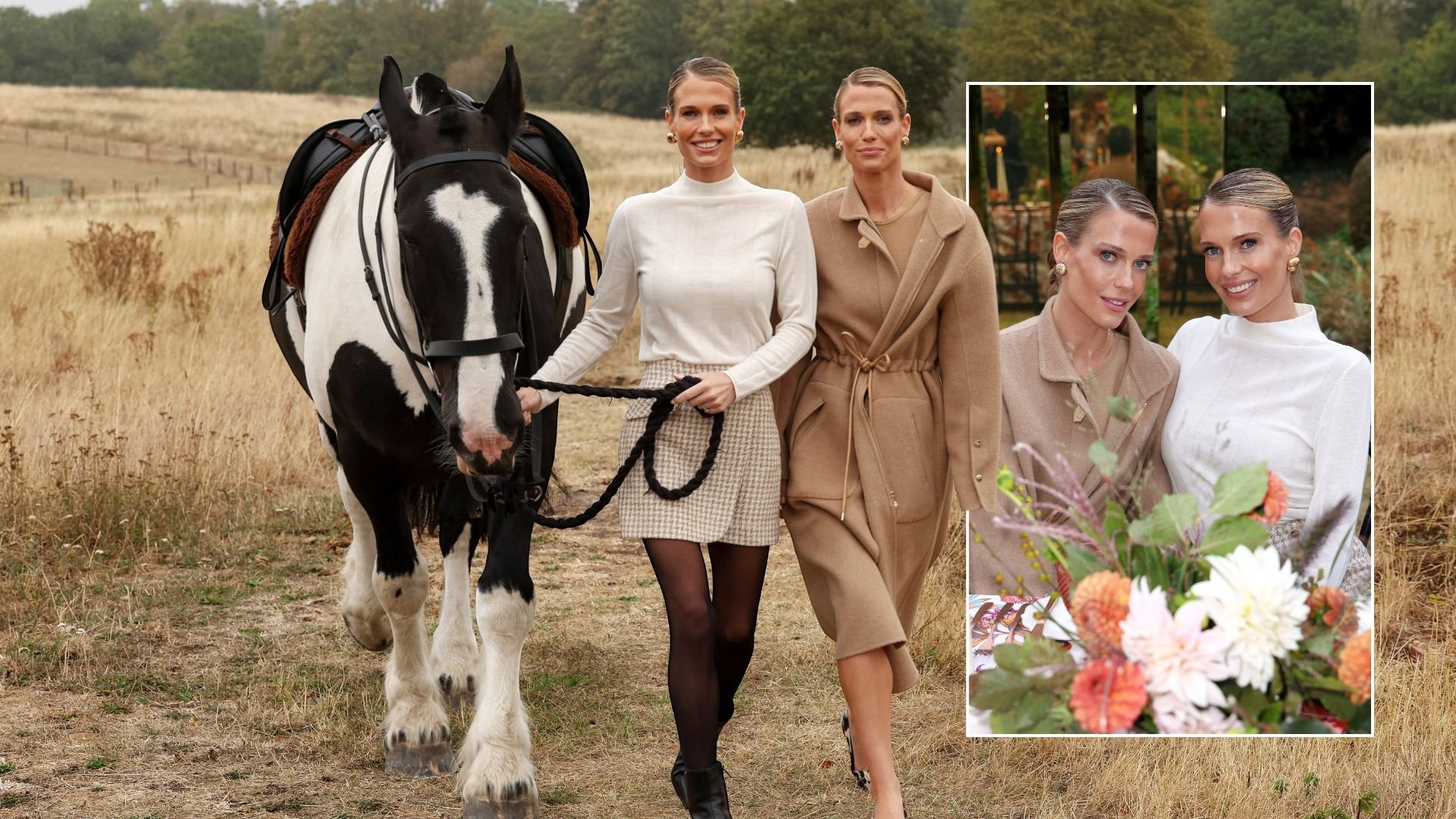 Lady Amelia and Lady Eliza Spencer stun in autumnal fashion event