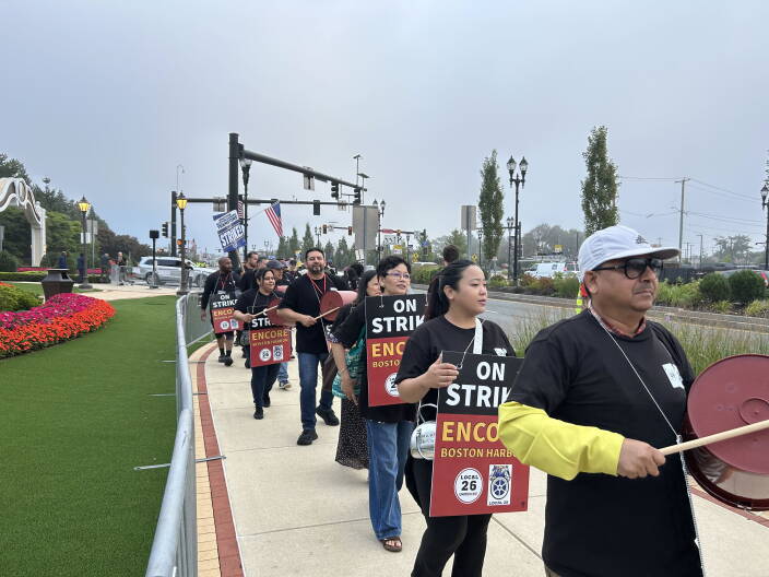 Encore Boston Harbor casino workers go on strike as contract negotiations stall