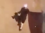 Moment builders chase cannabis suspect with drone after finding £1m secret drugs factory hidden in old chicken farm