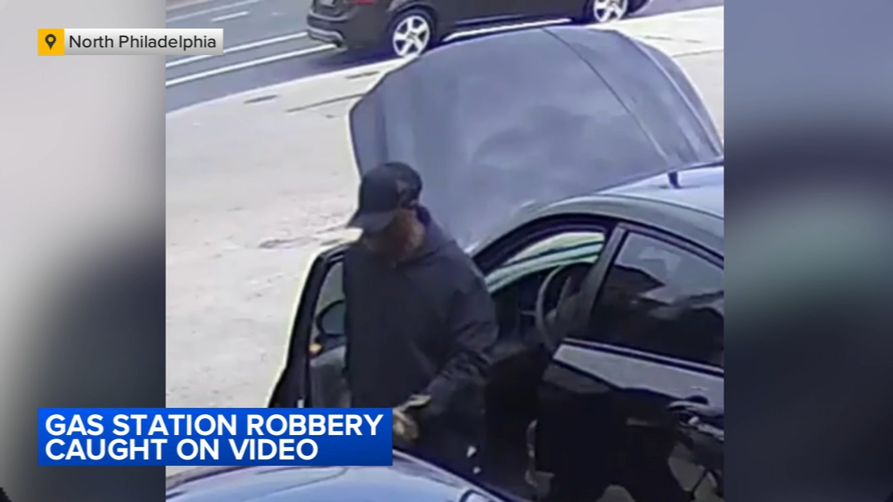 North Philadelphia gas station robbery caught on video