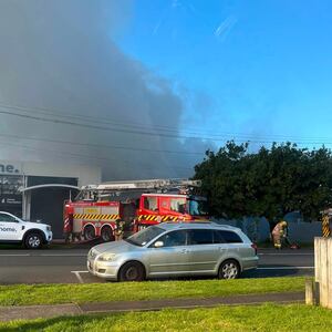 Six fire trucks battle Auckland factory fire in Onehunga