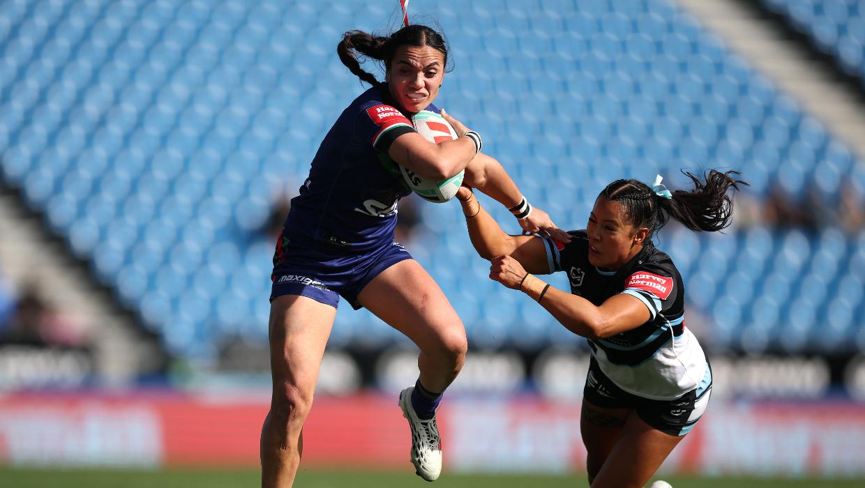 Warriors’ NRLW finals hopes dealt crushing blow with loss to last-placed Sharks