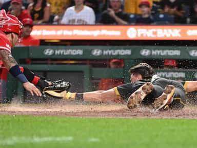 Jones throws 6 strong innings, Mangum doubles in run in Pirates' 1-0 win over Angels