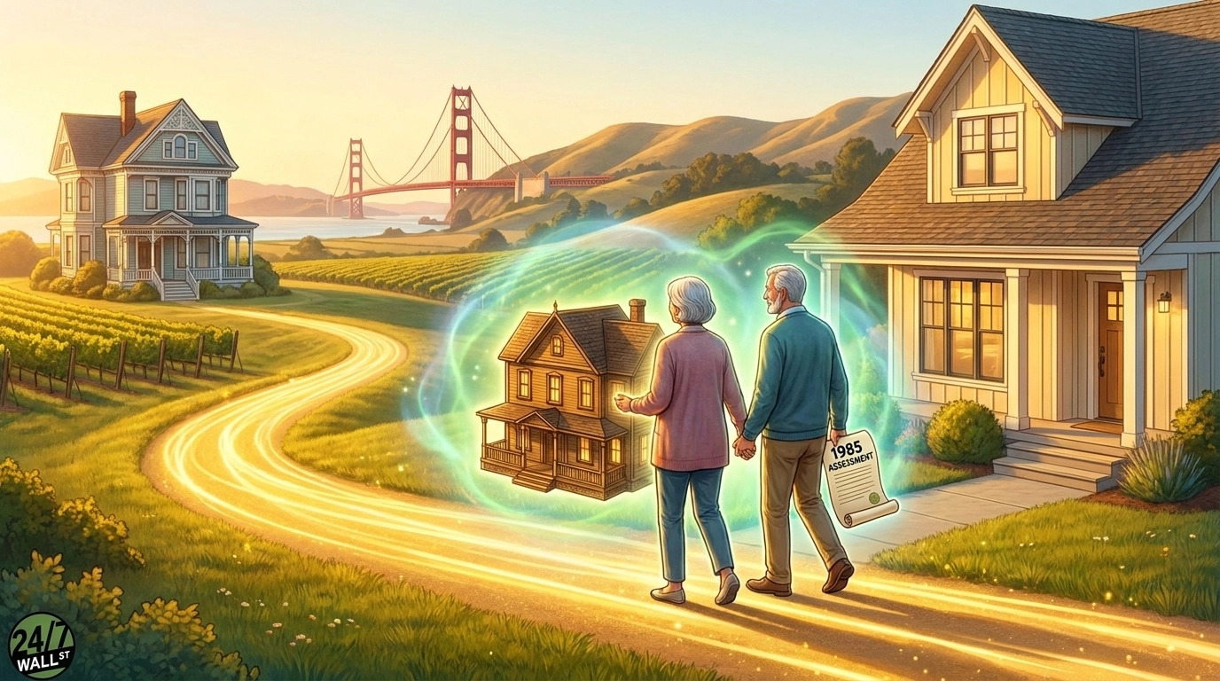 Over 55 in California, You Can Sell the House and Take Your 1985 Property-Tax Bill With You to the New One, Anywhere in the State, Up to Three Times