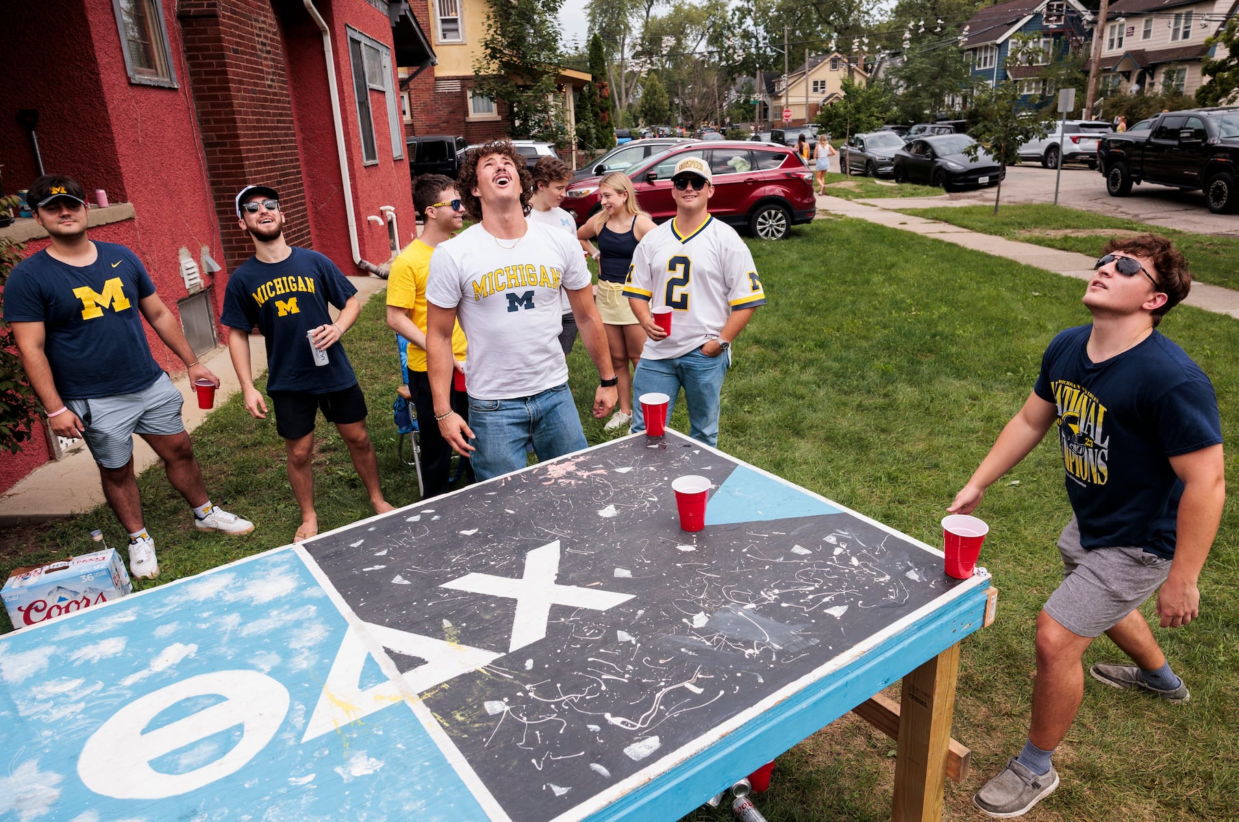 Fans tailgate around Ann Arbor before Michigan hosts Western Michigan