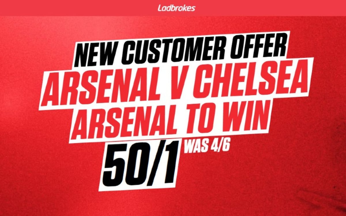 Arsenal vs Chelsea betting offer: Gunners win boosted to 50/1 with Ladbrokes