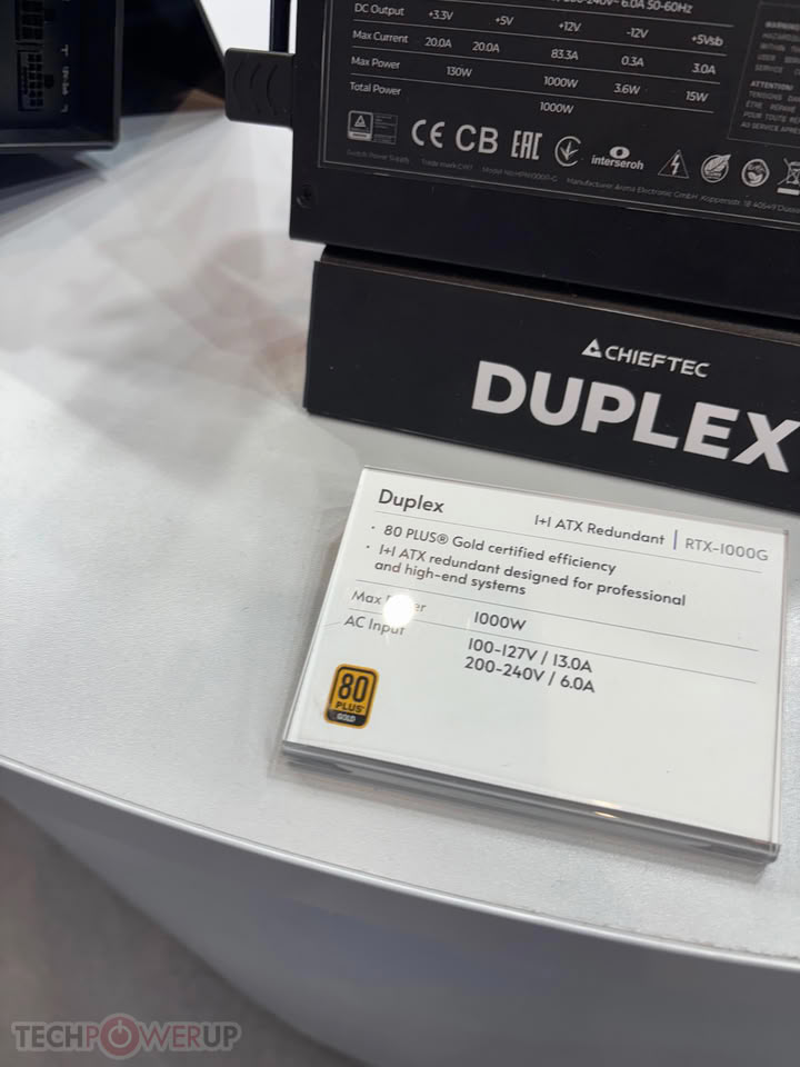 Chieftec Displays New Titan 1650W and Duplex Redundant PSUs at IFA 2026