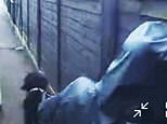 Moment hooded woman is caught on doorbell camera leaving family home with dog in suspected break-in