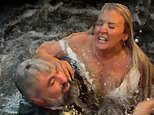 Moment newlyweds tumble into river during wedding photoshoot