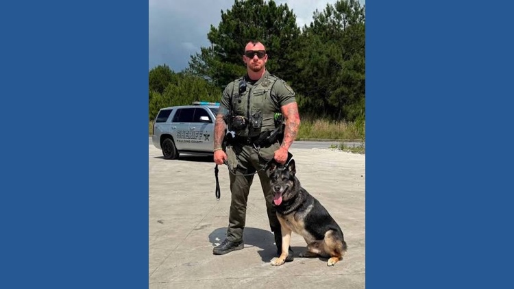K9 handler donates a vest to dog after his partner was injured