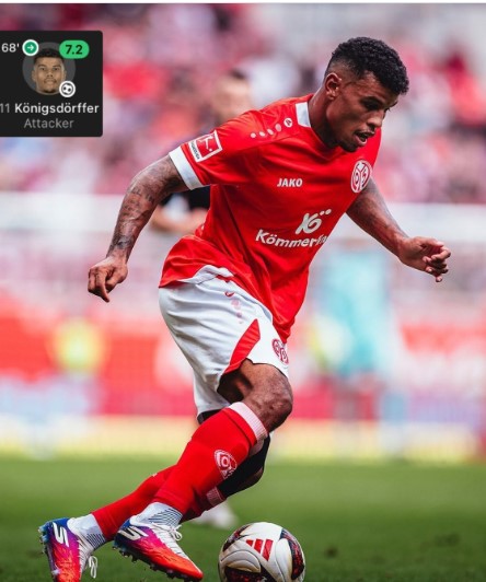 Ransford-Yeboah Königsdörffer scores on emotional return as Mainz hammer Hamburg 5-0