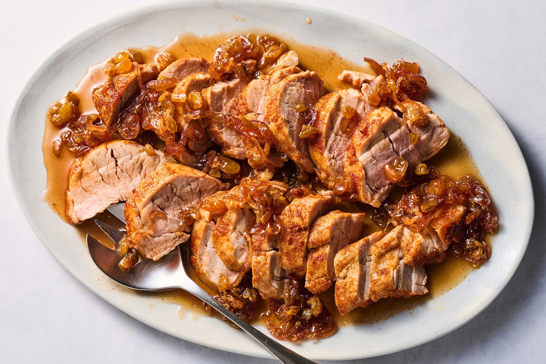 Maple-shallot pork tenderloin