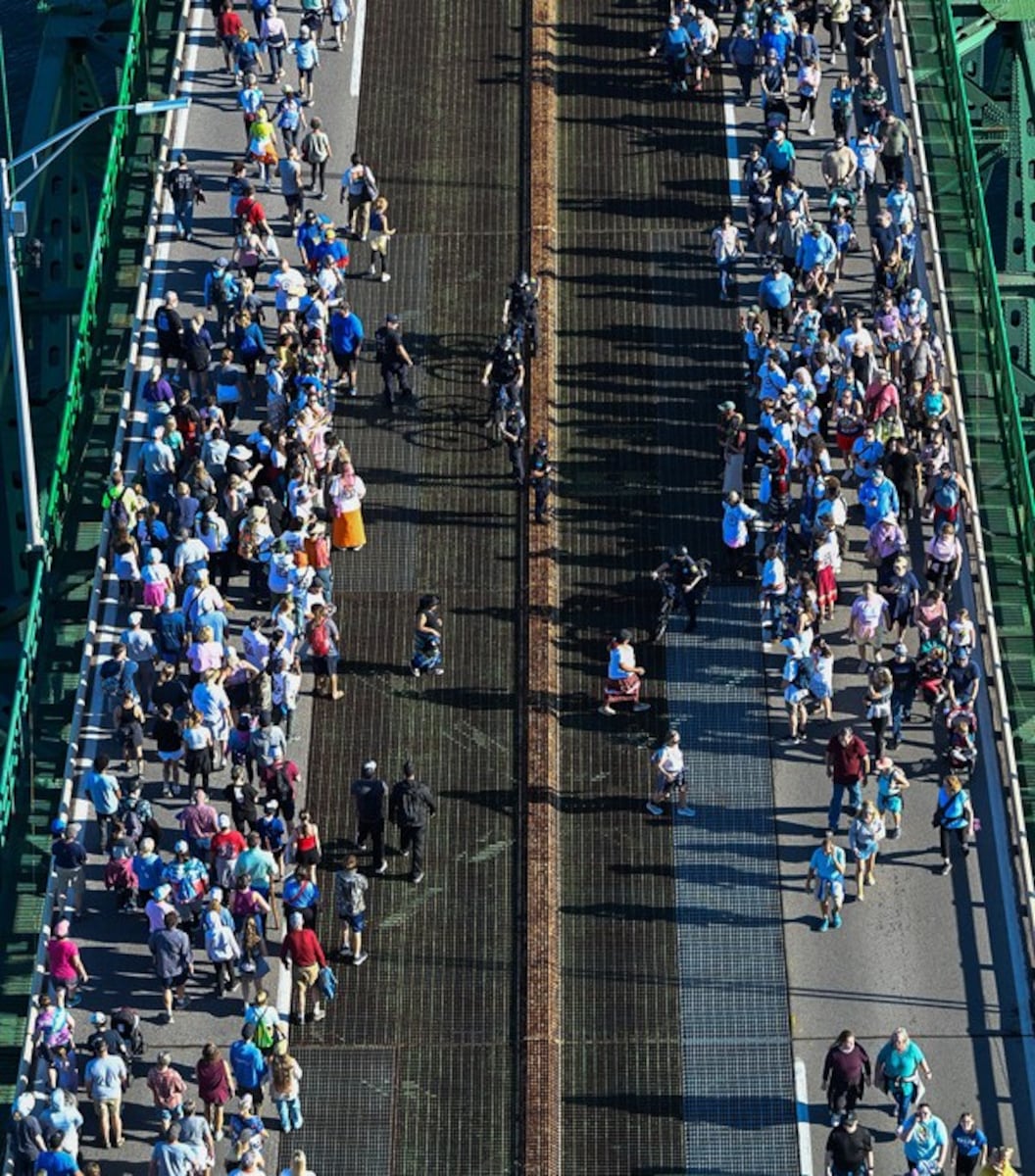 Michigan tribes lead Mackinac Bridge Walk in united stand against Line 5 pipeline