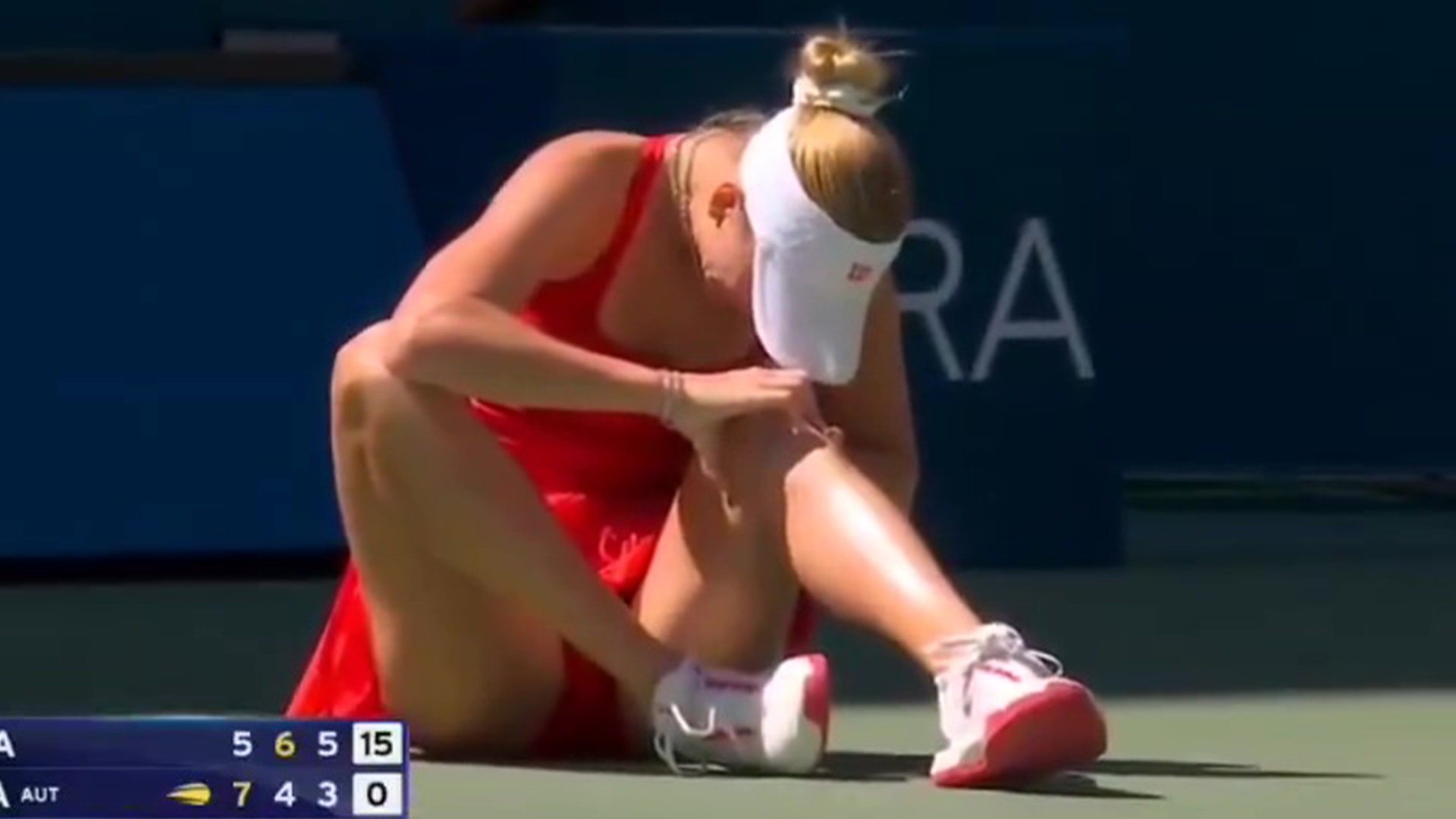 US Open star finishes match in floods of tears after horror injury as opponent’s heartwarming gesture hailed by crowd