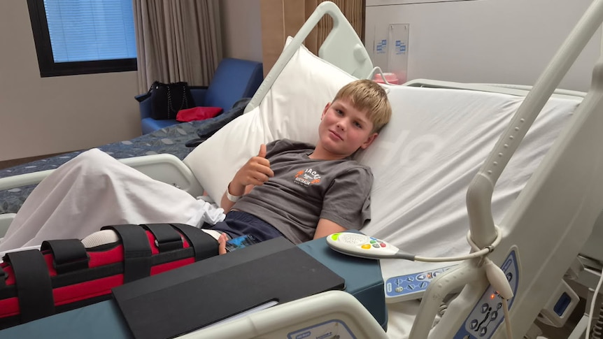 Six-day medical transfer wait for boy with shattered kneecap
