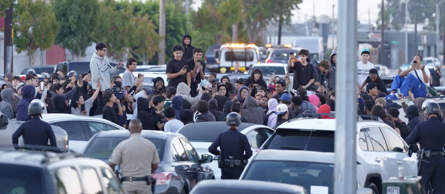 LAPD arrest 69 people, impound 200 cars at illegal street gathering in Harbor Gateway
