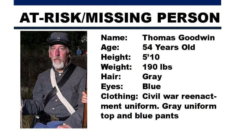 Missing person alert issued for man last seen wearing Civil War reenactment uniform in Yelm
